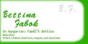 bettina fabok business card